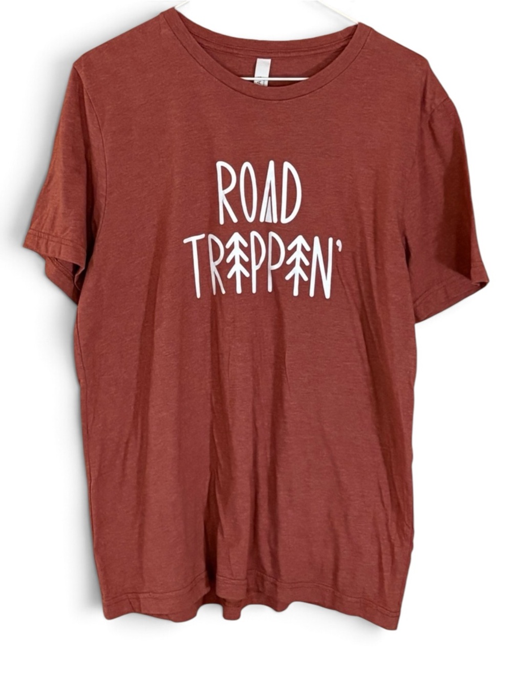 ‘Road Trippin’ Dusty Rose Graphic Crewneck Tee Top